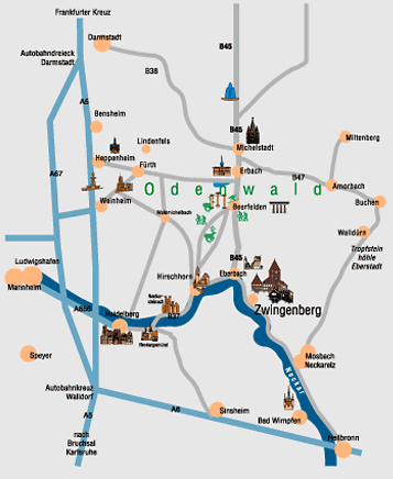 Zwingenberg - Karte